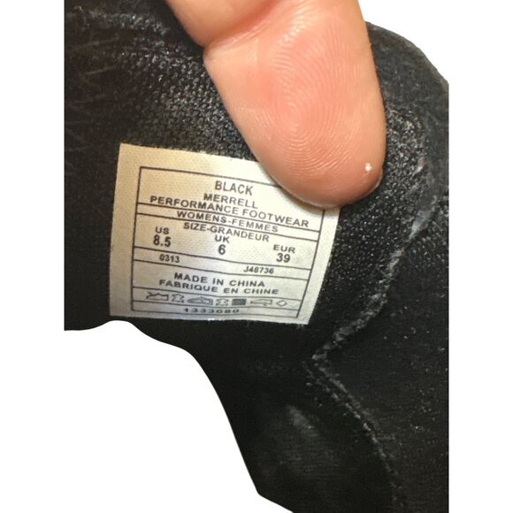 Merrell Womens 8.5 Black Leather‎ & Elastic Heeled Shoes Size 8.5 - Picture 8 of 8